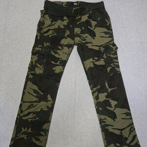 Imperious Casual Military Army Camo Cargo Combat Pants 34x32 Olive